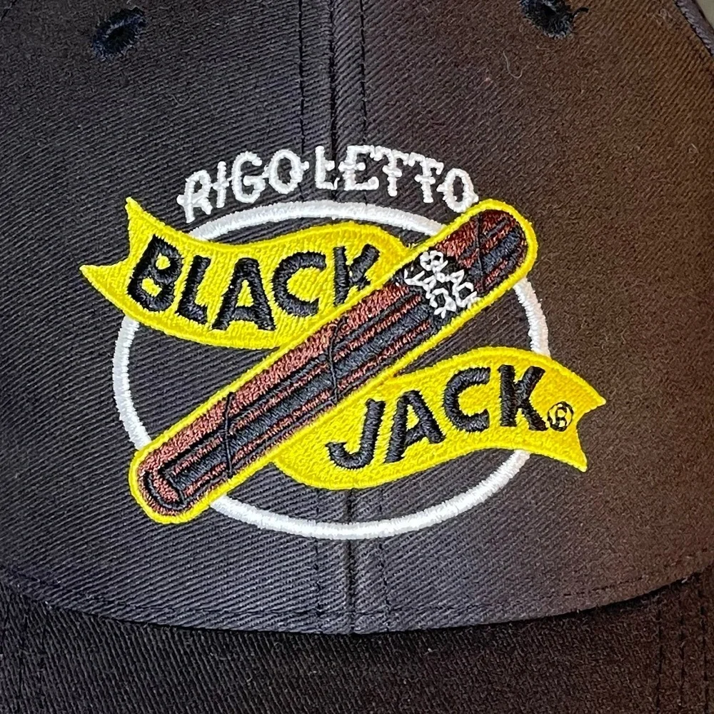 Vintage Rigo-Letto Black Jack Cigar Tobacciana Snapback Cap OSFM